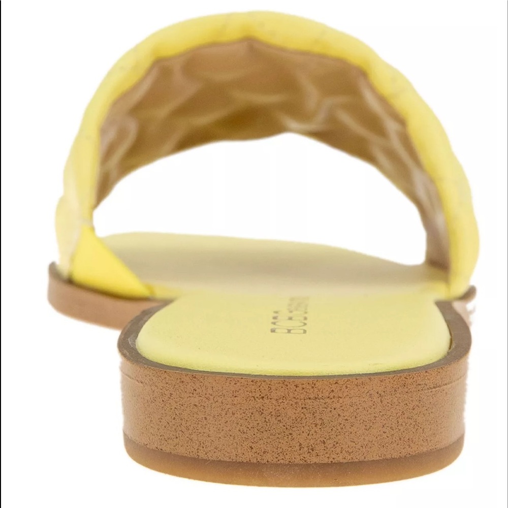 BCB Generation Pale Yellow Laila Slide Sandal With Diamond Quilted Strap NWT - Picture 3 of 12